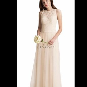 Bill Levkoff gown in champagne, never worn